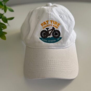White Fat Tire Charity Hat